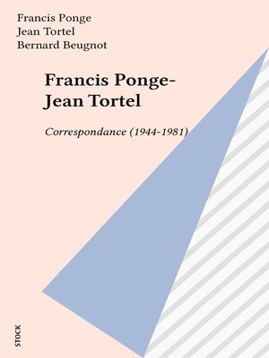 cover image of Francis Ponge-Jean Tortel